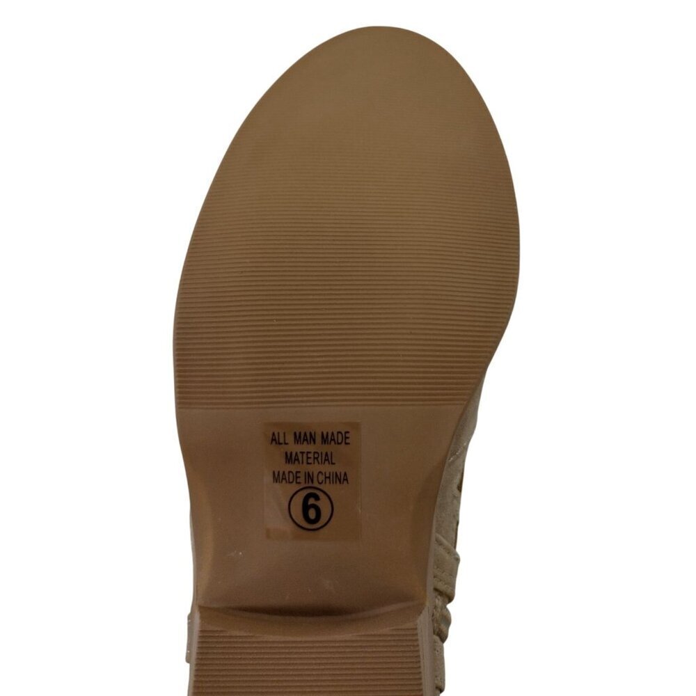Taupe Faux Suede Ankle Booties With Side Cutout Design & Low Block Heel, NWB - Picture 2 of 8